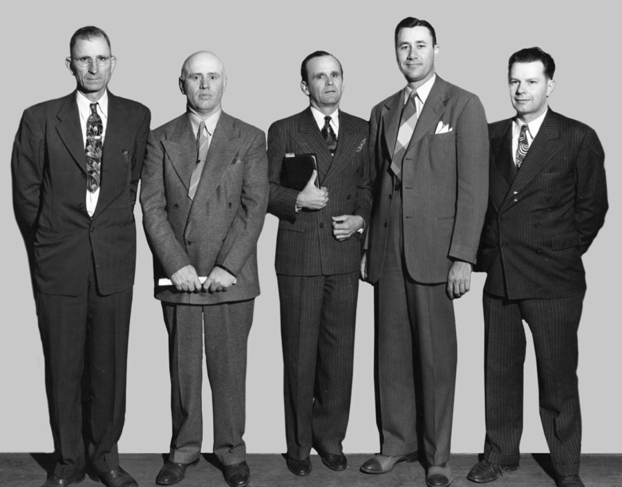 William Branham with Young Brown, Jack Moore, Oral Roberts, and Gordon Lindsay, Kansas City 1948