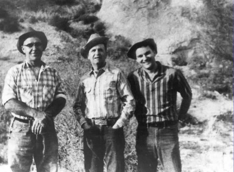 Wallace McAnally on an outing with two other men
